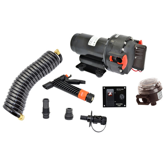 Johnson Pump 5.2 GPM Aqua Jet Washdown Pump Kit w/Hose - 24V [64534-24]