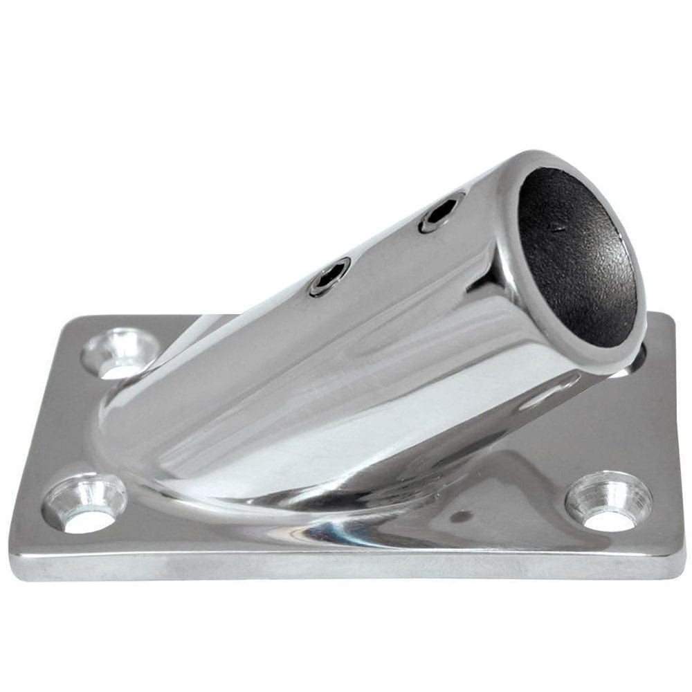 Whitecap " O.D. 30 Degree Rectangle Base SS Rail Fitting [6078C]