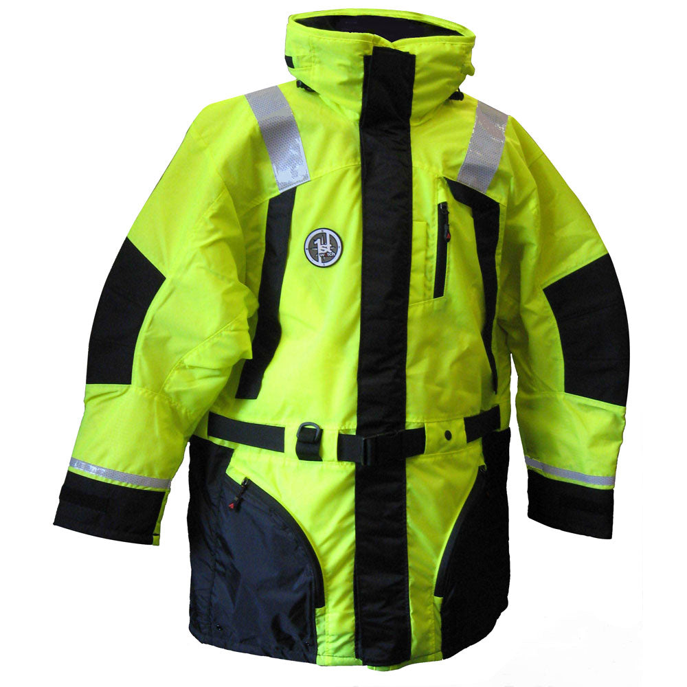 First Watch Hi-Vis Flotation Coat - Hi-Vis Yellow/Black - Large [AC-1100-HV-L]