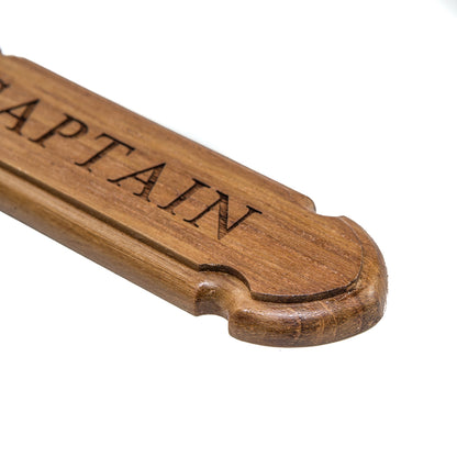 Whitecap Teak "CAPTAIN" Name Plate [62670]