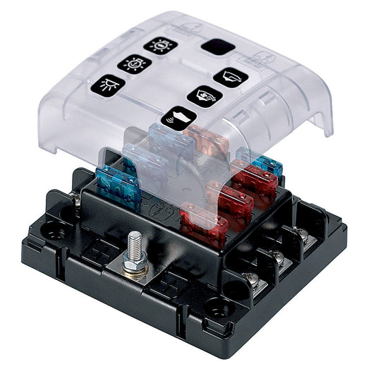 BEP ATC Six Way Fuse Holder & Screw Terminals w/Cover & Link [ATC-6W]