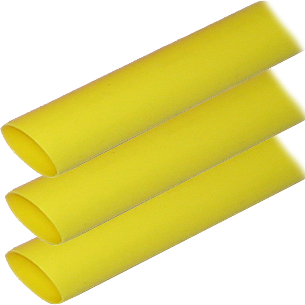 Ancor Adhesive Lined Heat Shrink Tubing (ALT) - 1" x 6" - 3-Pack - Yellow [307906]