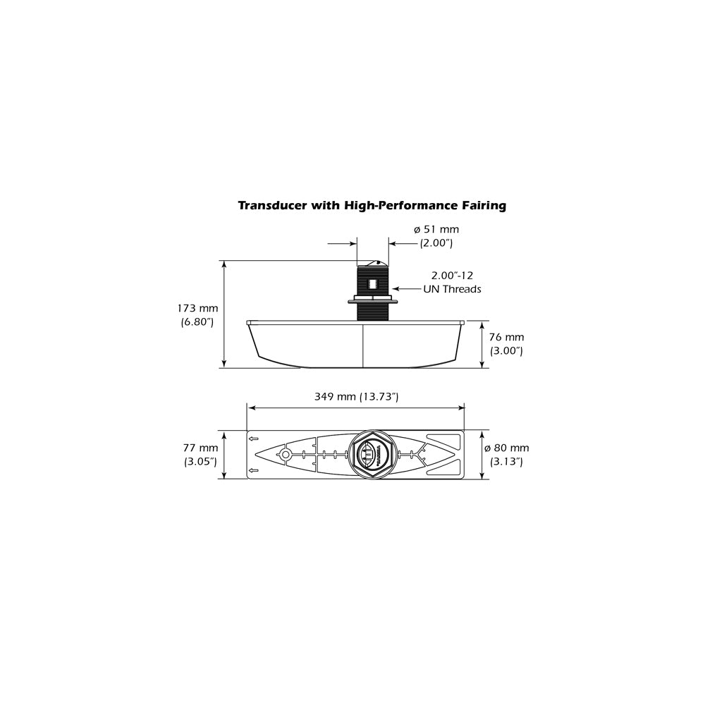 Airmar B785C-M CHIRP Bronze Thru-Hull w/Fairing Block - 600W [B785C-M-MM]