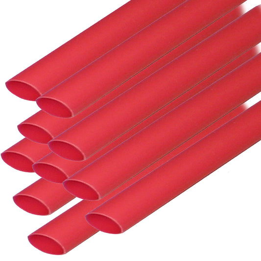 Ancor Heat Shrink Tubing 3/16" x 12" - Red - 10 Pieces [302624]