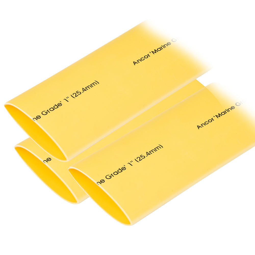 Ancor Heat Shrink Tubing 1" x 3" - Yellow - 3 Pieces [307903]