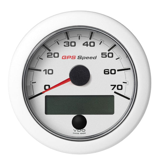 Veratron 3-3/8" (85mm) OceanLink GPS Speedometer (0-70 KN/MPH/KMH) - White Dial  Bezel [A2C1352090001]