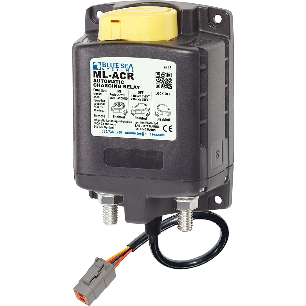 Blue Sea 7623100 ML ACR Charging Relay 24V 500A w/Manual Control  Deutsch Connector [7623100]