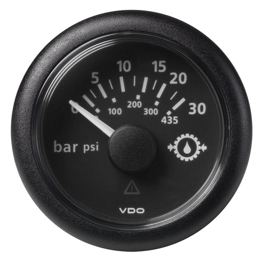 Veratron 52MM (2-1/16") ViewLine Transmission Oil Pressure 30 Bar/435 PSI - Black Dial  Round Bezel [A2C59514141]