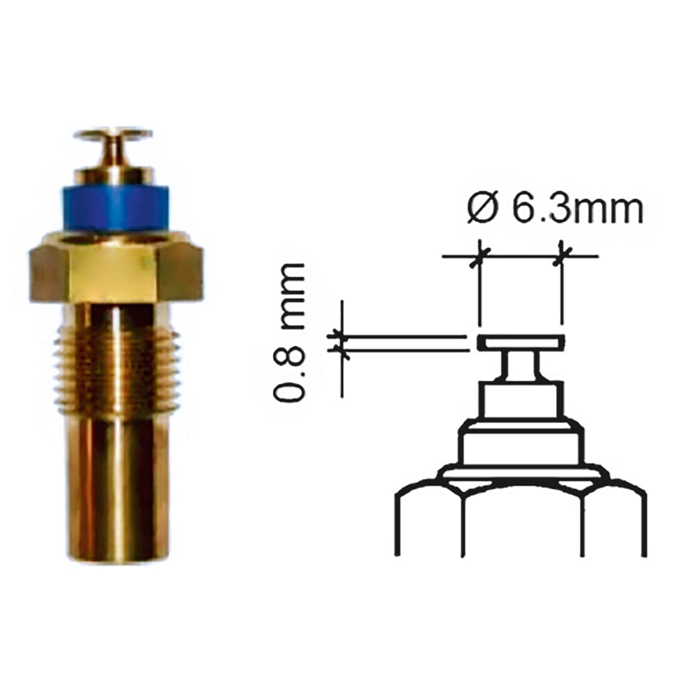 Veratron Engine Oil Temperature Sensor - Single Pole, Spade Connect - 50-150C/120-300F - 6/24V - M10 x 1.5 Thread [323-801-010-001D]