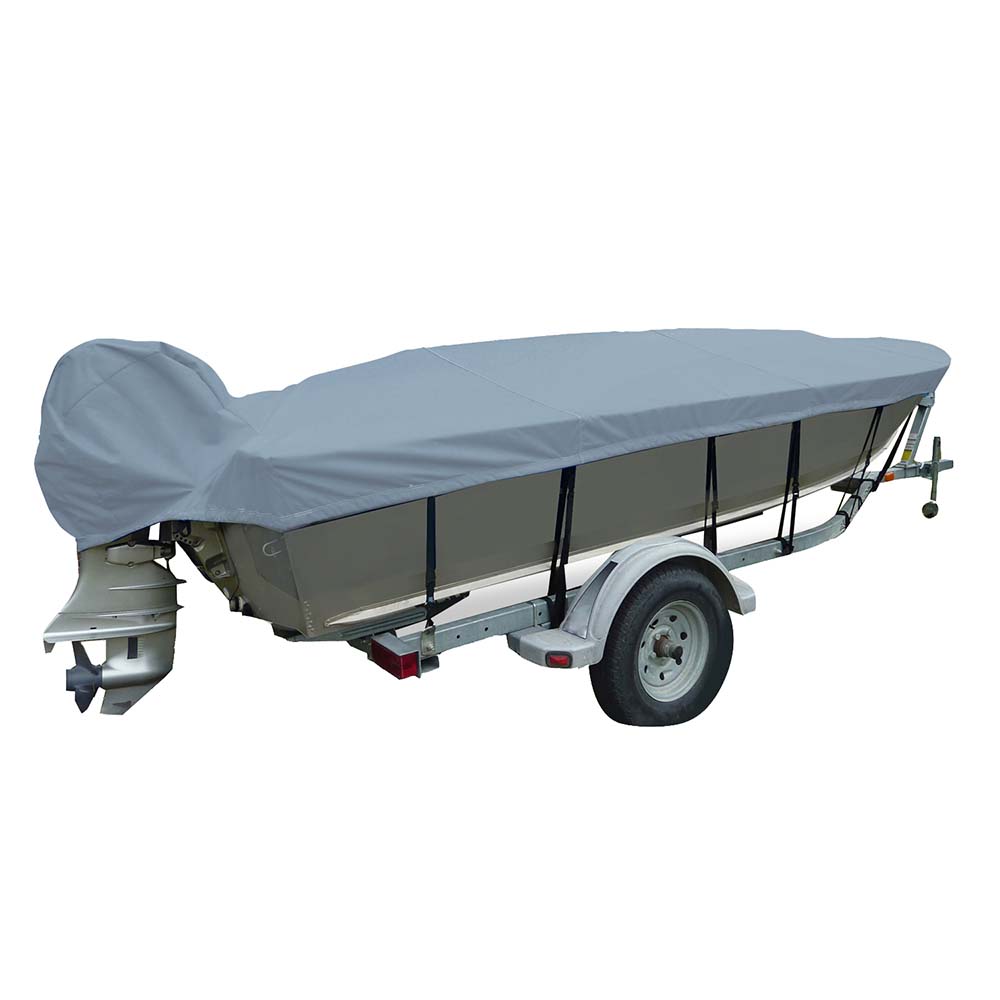 Carver Poly-Flex II Extra Wide Series Styled-to-Fit Boat Cover f/16.5 V-Hull Fishing Boats - Grey [71116EXF-10]