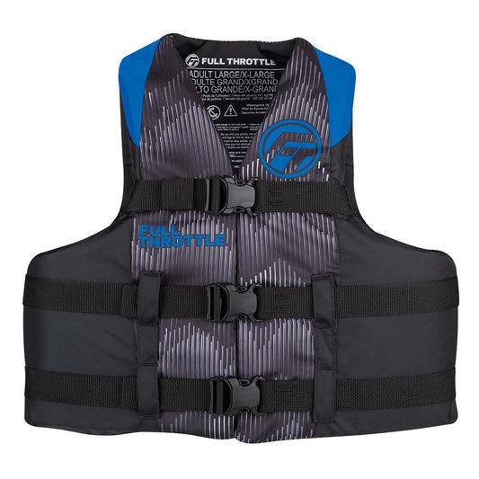 Full Throttle Adult Nylon Life Jacket - S/M - Blue/Black [112200-500-030-22]