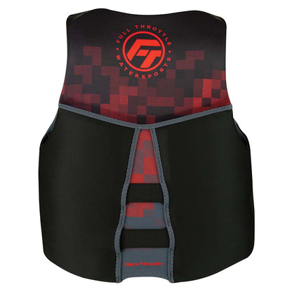 Full Throttle Mens Rapid-Dry Flex-Back Life Jacket - 3XL - Black/Red [142500-100-070-22]