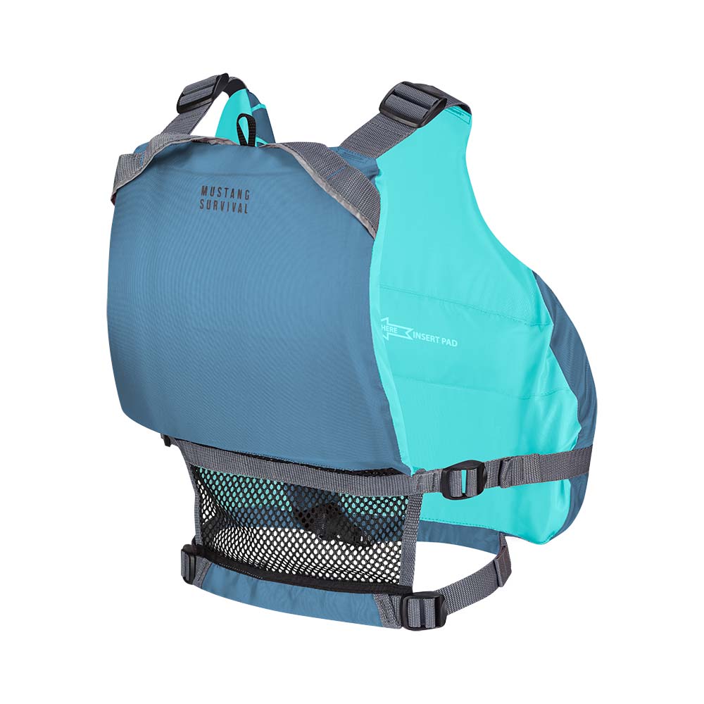 Mustang Womens Moxie Foam Vest - Slate/Aqua - X-Small/Small [MV807MMS-853-XS/S-253]