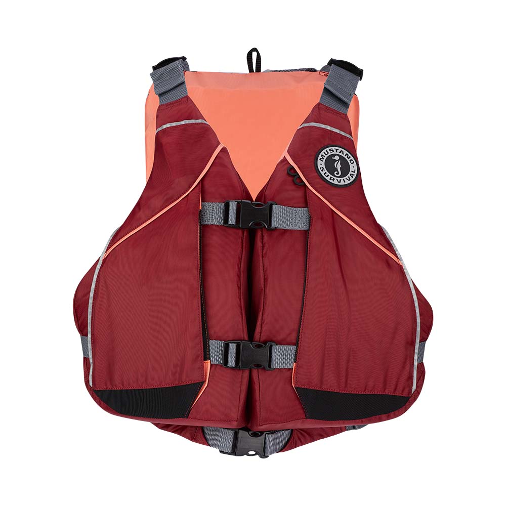 Mustang Womens Moxie Foam Vest - Merlot/Coral - X-Small/Small [MV807MMS-857-XS/S-253]