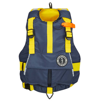 Mustang Youth Bobby Foam Vest - 55-88lbs - Yellow/Navy [MV2500-5-0-216]