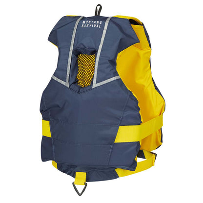 Mustang Youth Bobby Foam Vest - 55-88lbs - Yellow/Navy [MV2500-5-0-216]