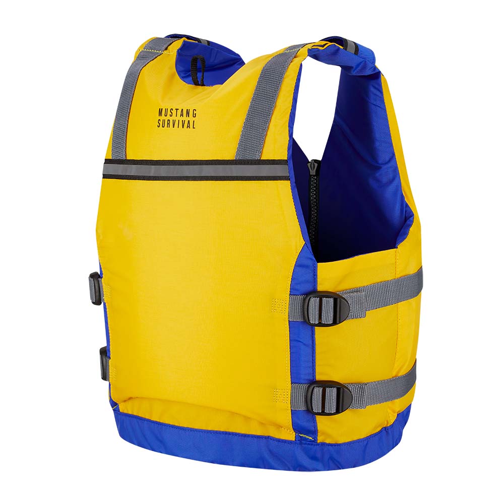 Mustang Youth Reflex Foam Vest - Yellow/Royal Blue - 55-88lbs [MV7030-220-0-216]