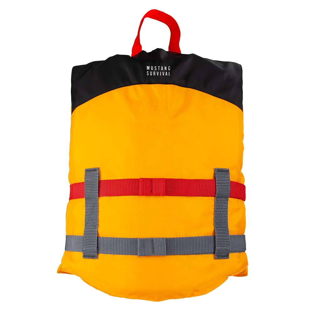 Mustang Youth Livery Foam Vest - Mango/Black - 50-90lbs [MV2300-203-0-253]