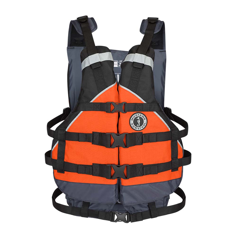 Mustang Youth Canyon V Foam Vest - Orange/Black - 50-90lbs [MV9070-33-0-253]