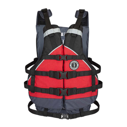 Mustang Youth Canyon V Foam Vest - Red/Black - 50-90lbs [MV9070-123-0-253]