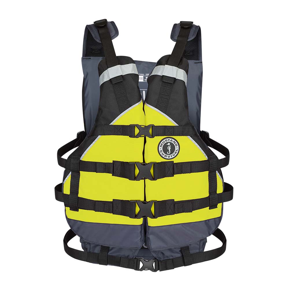 Mustang Youth Canyon V Foam Vest - Yellow/Black - 50-90lbs [MV9070-124-0-253]