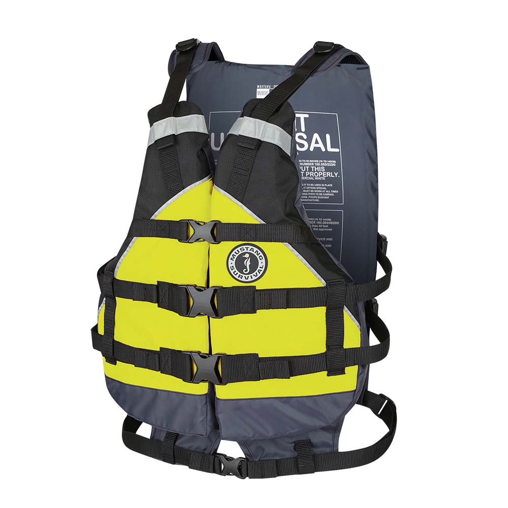 Mustang Youth Canyon V Foam Vest - Yellow/Black - 50-90lbs [MV9070-124-0-253]