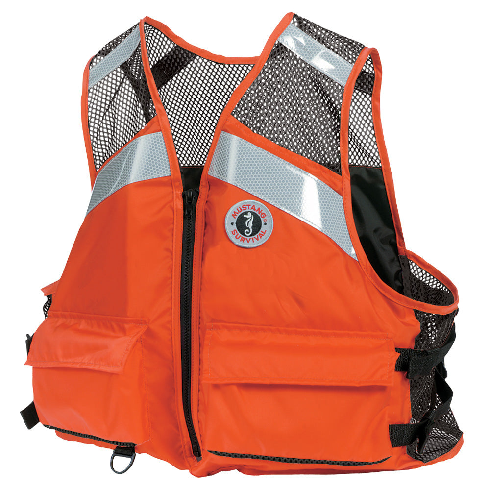 Mustang Industrial Mesh Vest - Orange - S/M [MV1254T1-2-S/M-216]