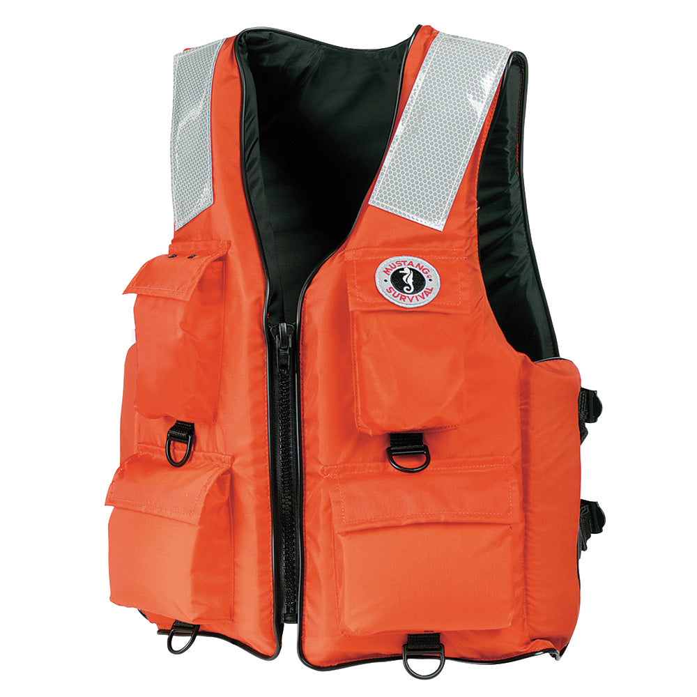 Mustang4-Pocket Flotation Vest - Orange - Medium [MV3128T2-2-M-216]