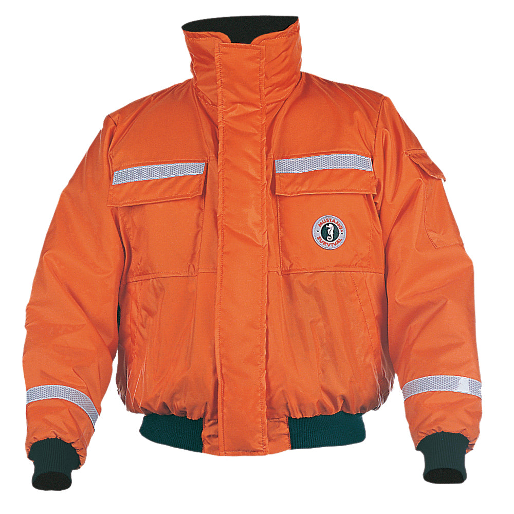 Mustang Classic Flotation Bomber Jacket w/SOLAS Tape - Orange - Small [MJ6214T1-2-S-206]