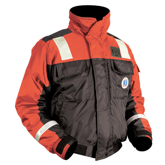 Mustang Classic Flotation Bomber Jacket w/SOLAS Tape - Orange/Black - Small [MJ6214T1-33-S-206]